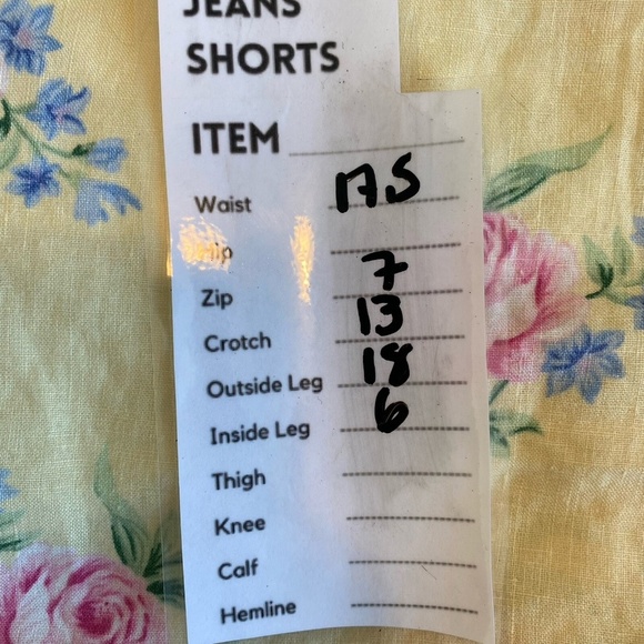 Lauren Ralph Lauren Size 16 100% Linen Shorts Yellow Floral Logo - Picture 11 of 11